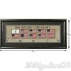 A framed picture of the history of old glory.
