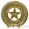 A gold medal with the words persian gulf war veteran in it.
